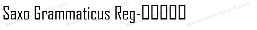 Saxo Grammaticus Reg字体转换
